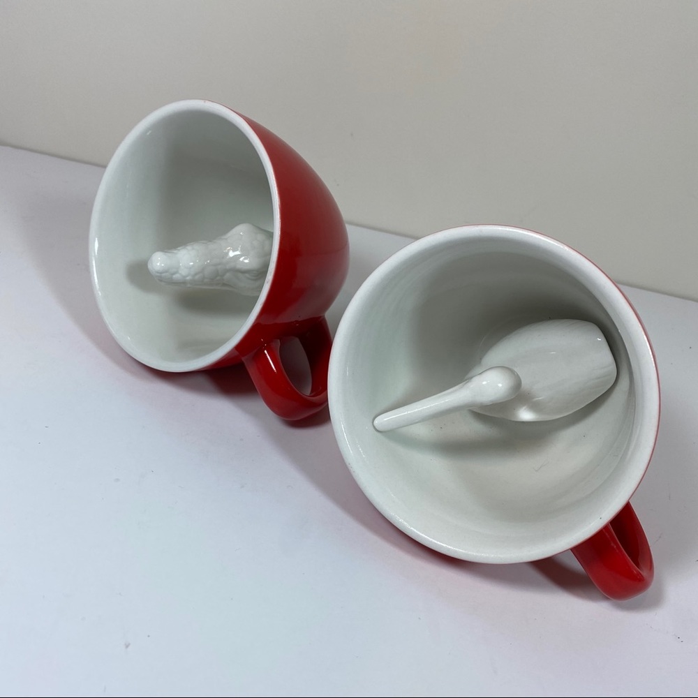 Creature Cups Hidden Alligator and Pelican mugs